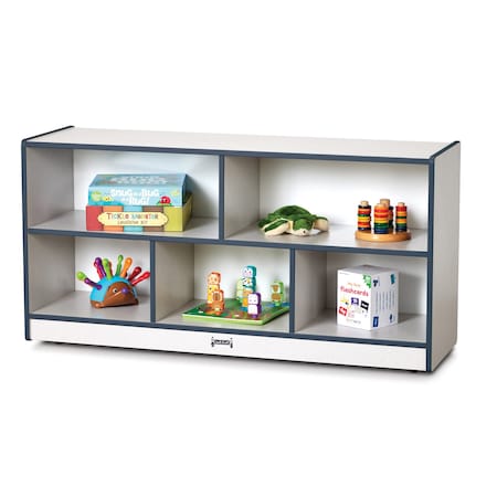 Jonti-Craft Rainbow Accents Toddler Single Mobile Storage Unit, Navy 0324JCWW112